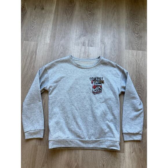 Cowboy Killers The Original Coors Cowboy, Grey Sweatshirt, Womens's Size Small - Picture 5 of 6